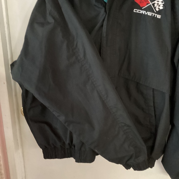 Corvette WinnerMate Colorblock Windbreaker Black/Red Jacket size XL - Picture 4 of 10